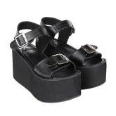 Black And White Platform Sweet Lolita Sandals